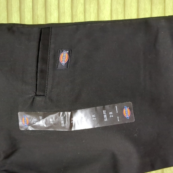 NWT Dickies Black Stretch Double Knee Pant - Slim Fit - Size 2R - Picture 9 of 13